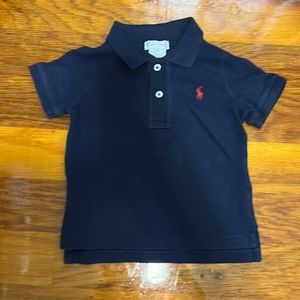 Ralph Lauren navy blue and red polo shirt